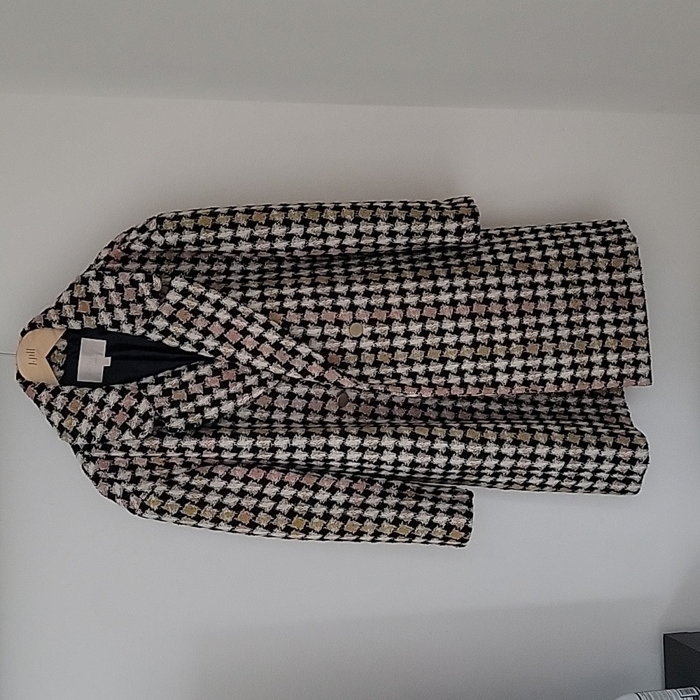 J Crew collection lurex tweed oversized coat womens size 6